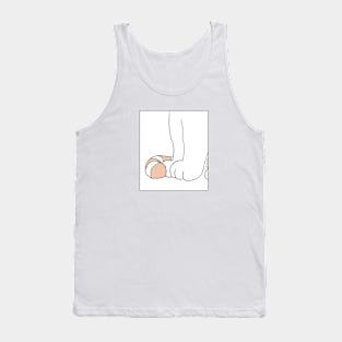 Cat paws aesthetic minimal Tank Top